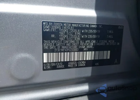 2023 Toyota Rav4 Xle Premium z USA, uszkodzony, nr VIN 2T3C1RFV2PC233063